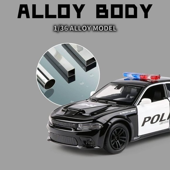 1/36 Scale SRT Hellcat Car Model Diecast Toy - Picture 3 of 7